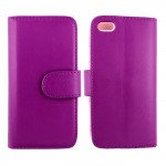 Wholesale iPhone 5C Simple Flip Leather Wallet Case (Purple)